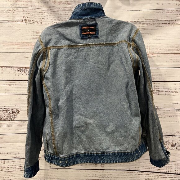 Members Only x Nickelodeon SpongeBob Logo Denim Jean Jacket Size XL Character - Picture 14 of 16